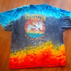 Tie Dye Led Zeppelin 1975 Tour Shirt XXL